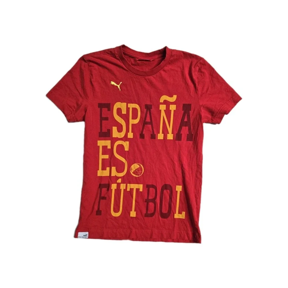 Puma Men's Small Red T-shirt Soccer Logo Crew Neck